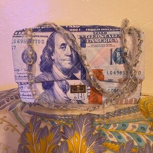 Stylish Blue and White Women's Bag